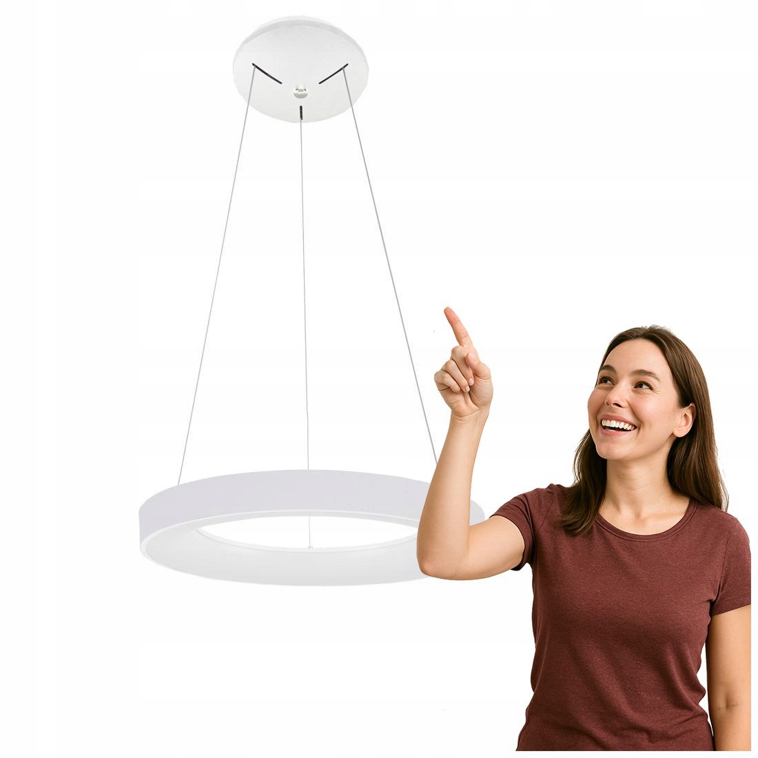 Nowoczesna Lampa Wisząca Giulia Biała Led Italux