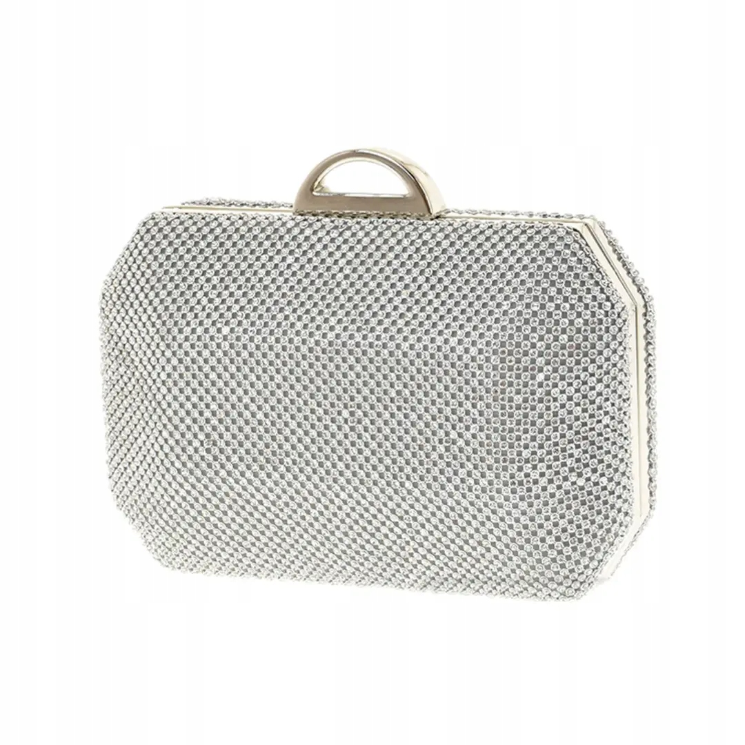 Dámská večerní kabelka V6048 stříbrná