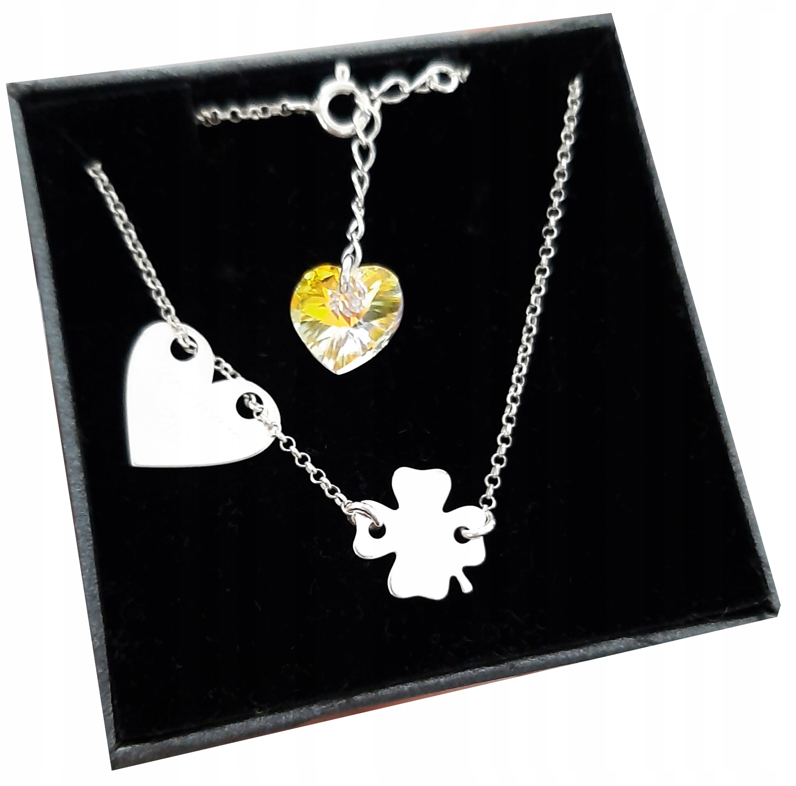 

Bransoletka koniczynka serce Grawer Kr. Swarovski