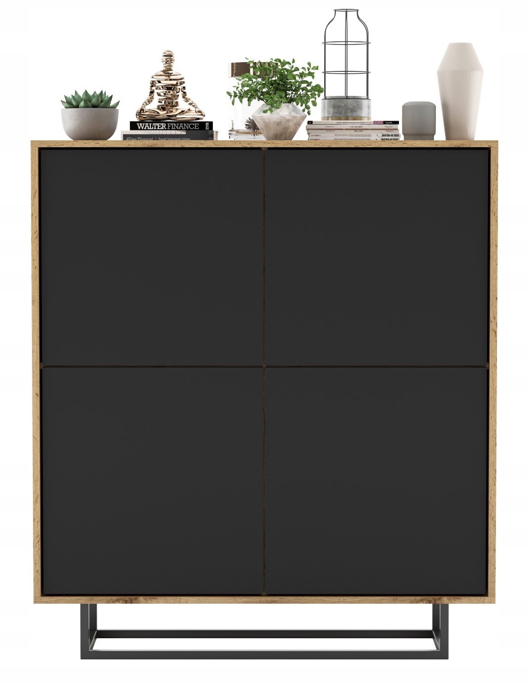 

Komoda Loft szafka Rtv Loft wotan czarny Mat 113cm