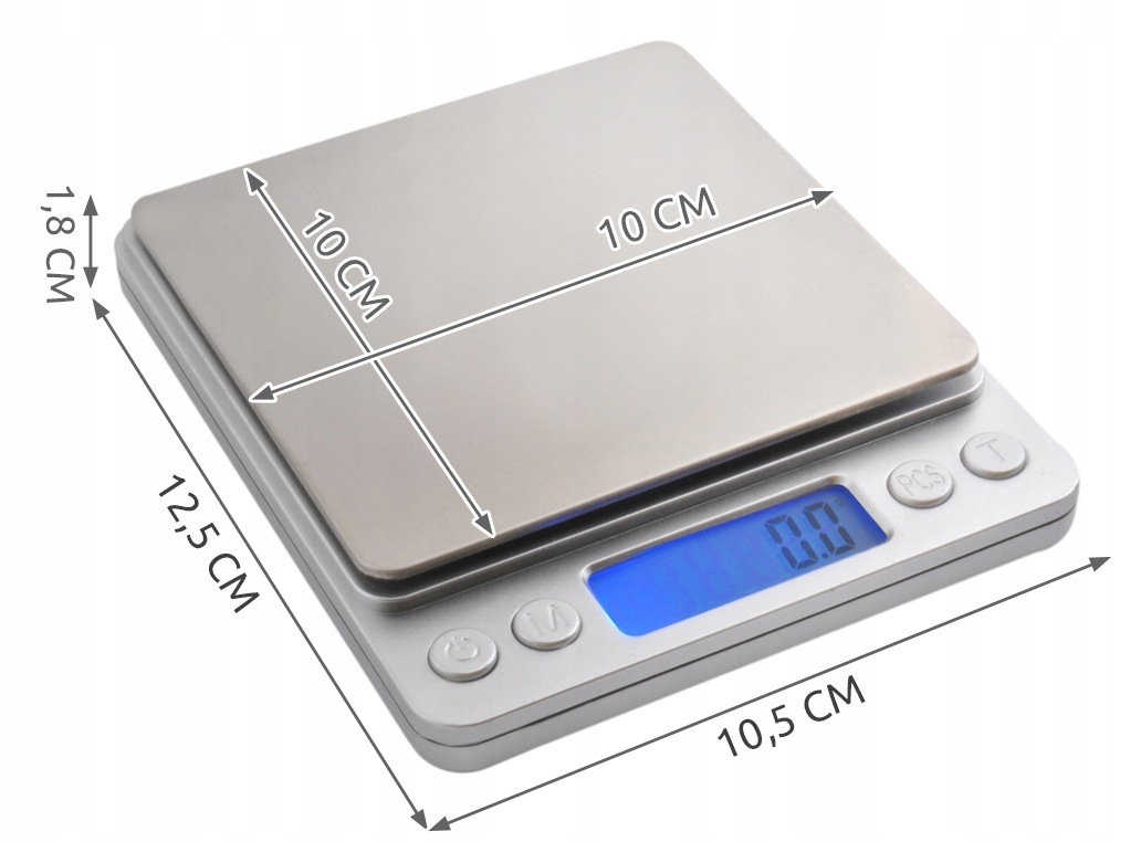 PRECYZYJNA WAGA CYFROWA JUBILERSKA 2000G KUCHENNA Stan opakowania oryginalne