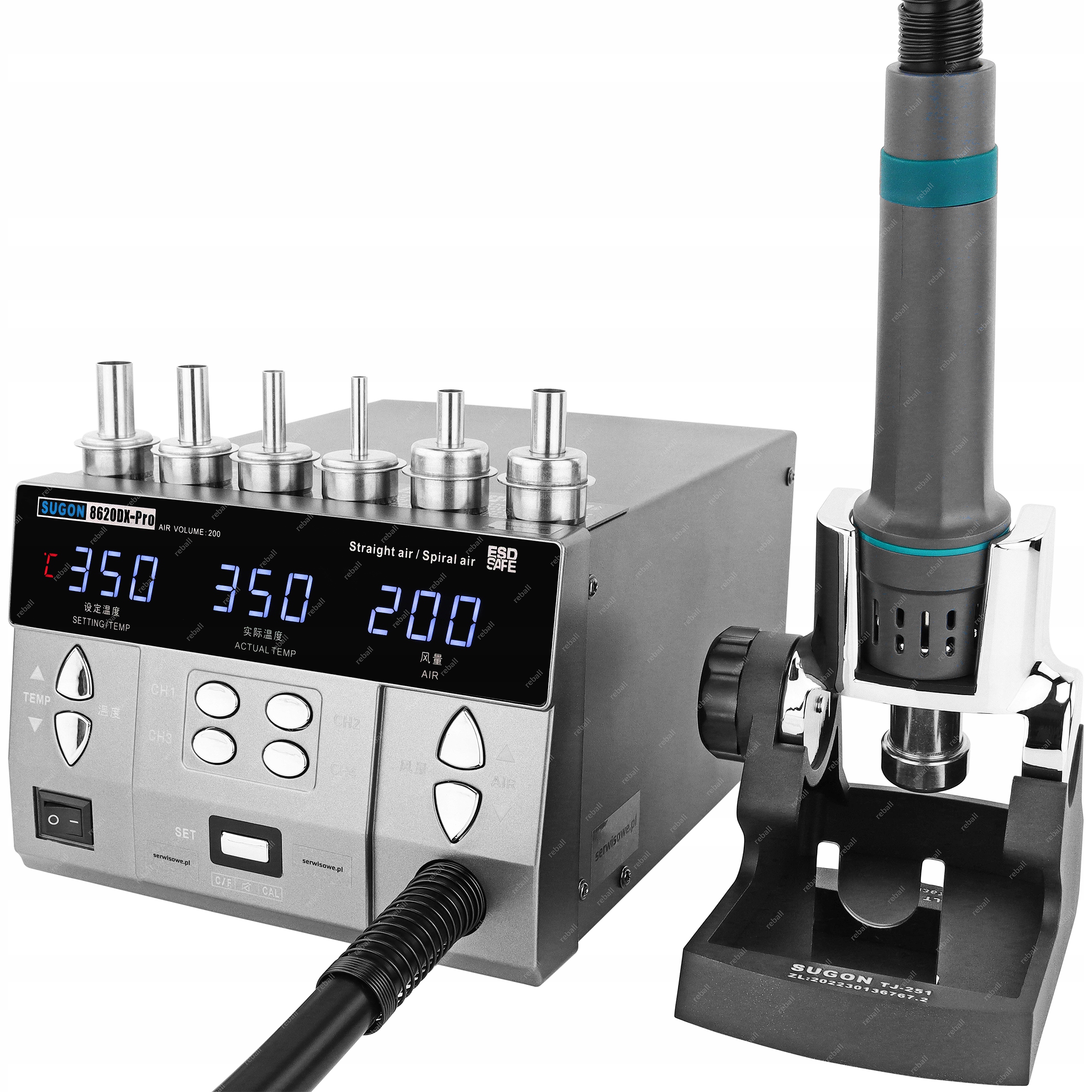 Horkovzdušná Pájecí Stanice Hot Air Svařovací Stroj Sugon 8620DX-PRO 1300W