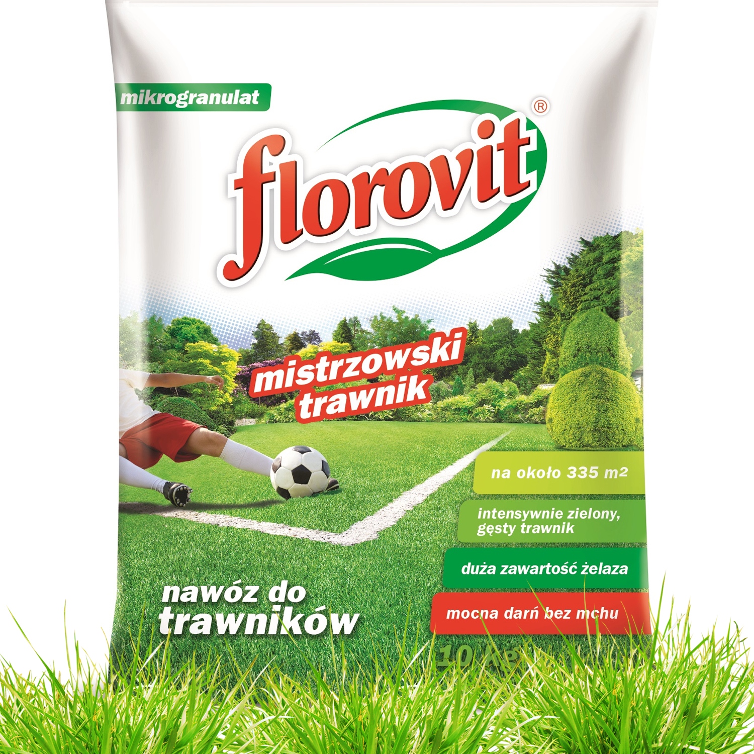 Florovit Nawóz Do Trawy Trawnika Z Mchem Żelazo Anty-mech 10 Kg