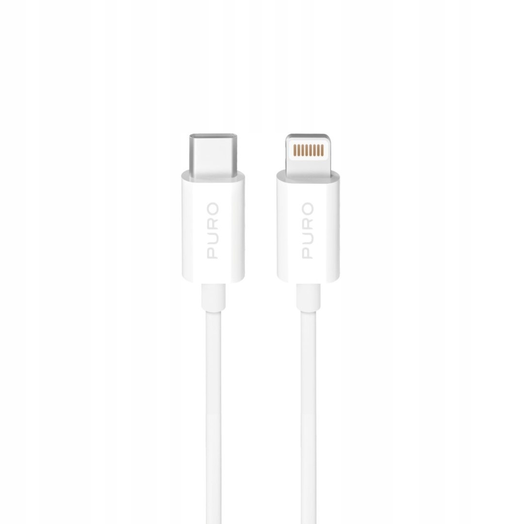 Kabel Usb-c iPhone Lightning Tpe 20W 2 m bílý Puro
