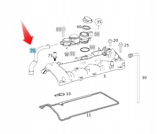 Flexibilní Hadice Odlučovače Oleje OM646 Mercedes Oe A6460162081