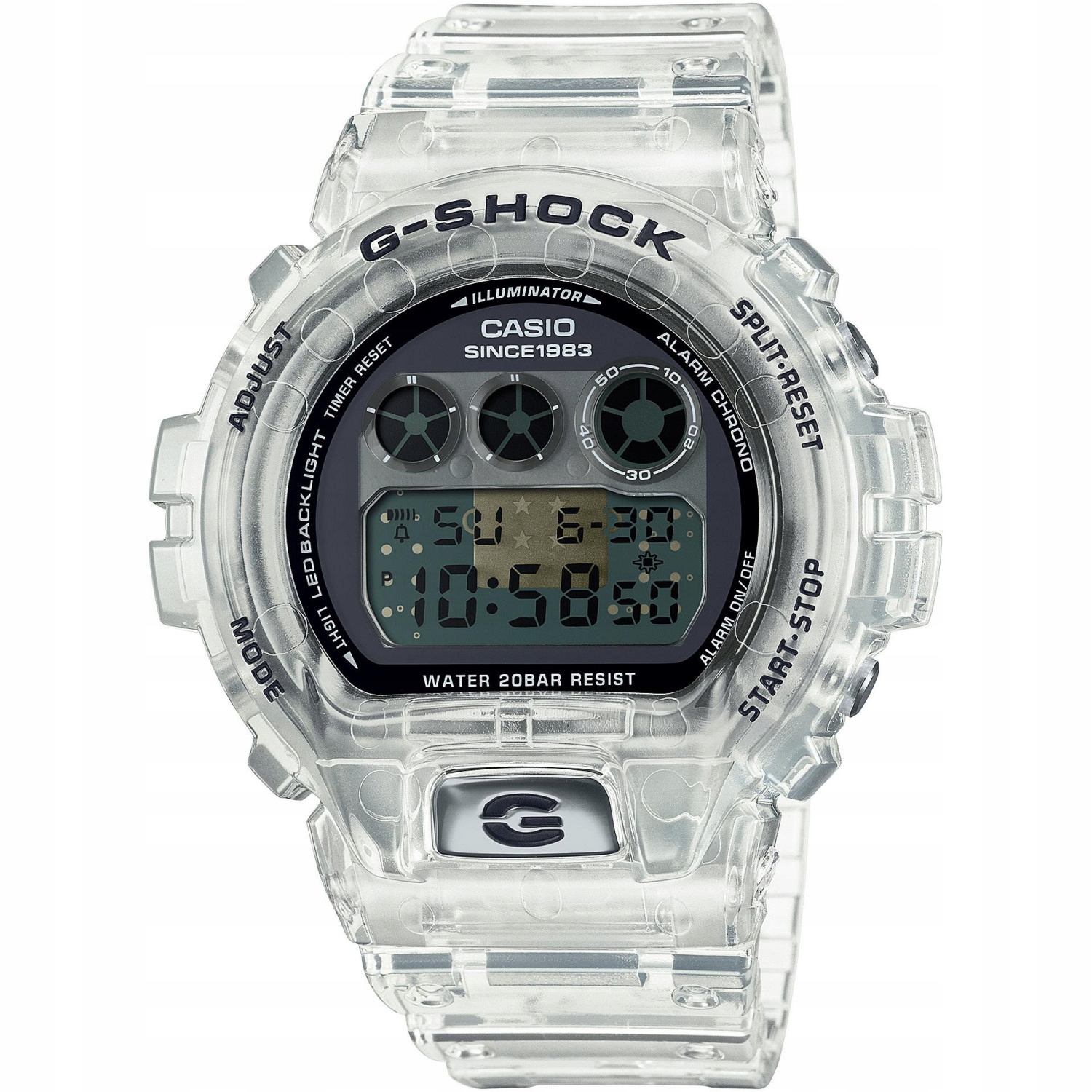 Casio G-Shock DW-6940RX-7ER 200 m Bezbarvý