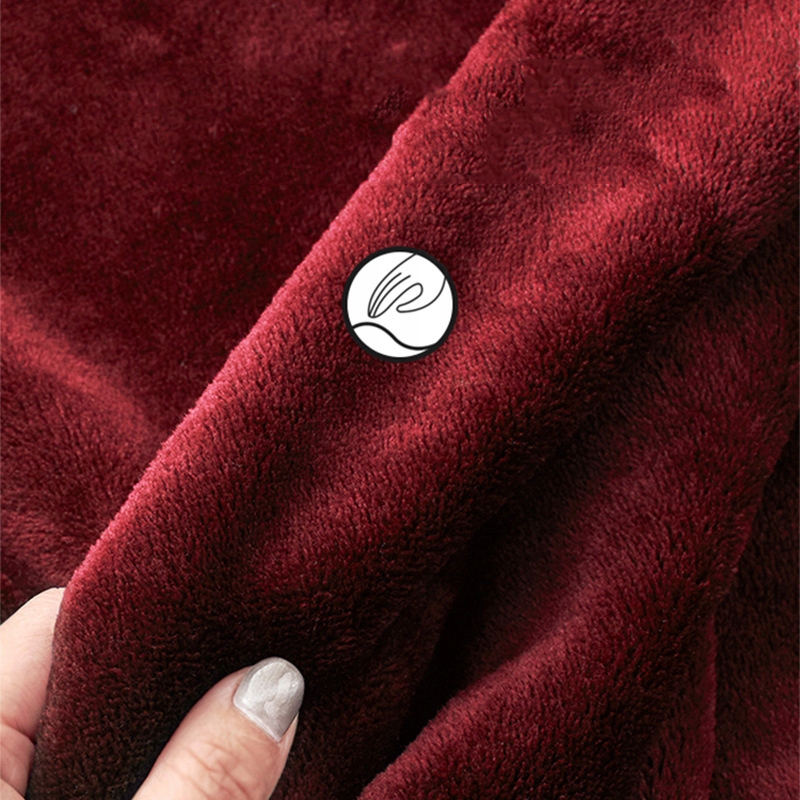 POLAROWY SZLAFROK DAMSKI DŁUGA ELEGANCKI CIEPLY MĘKKI GRUBA KIESZEŃ JAKOŚĆ Szerokość pod pachami 54 cm