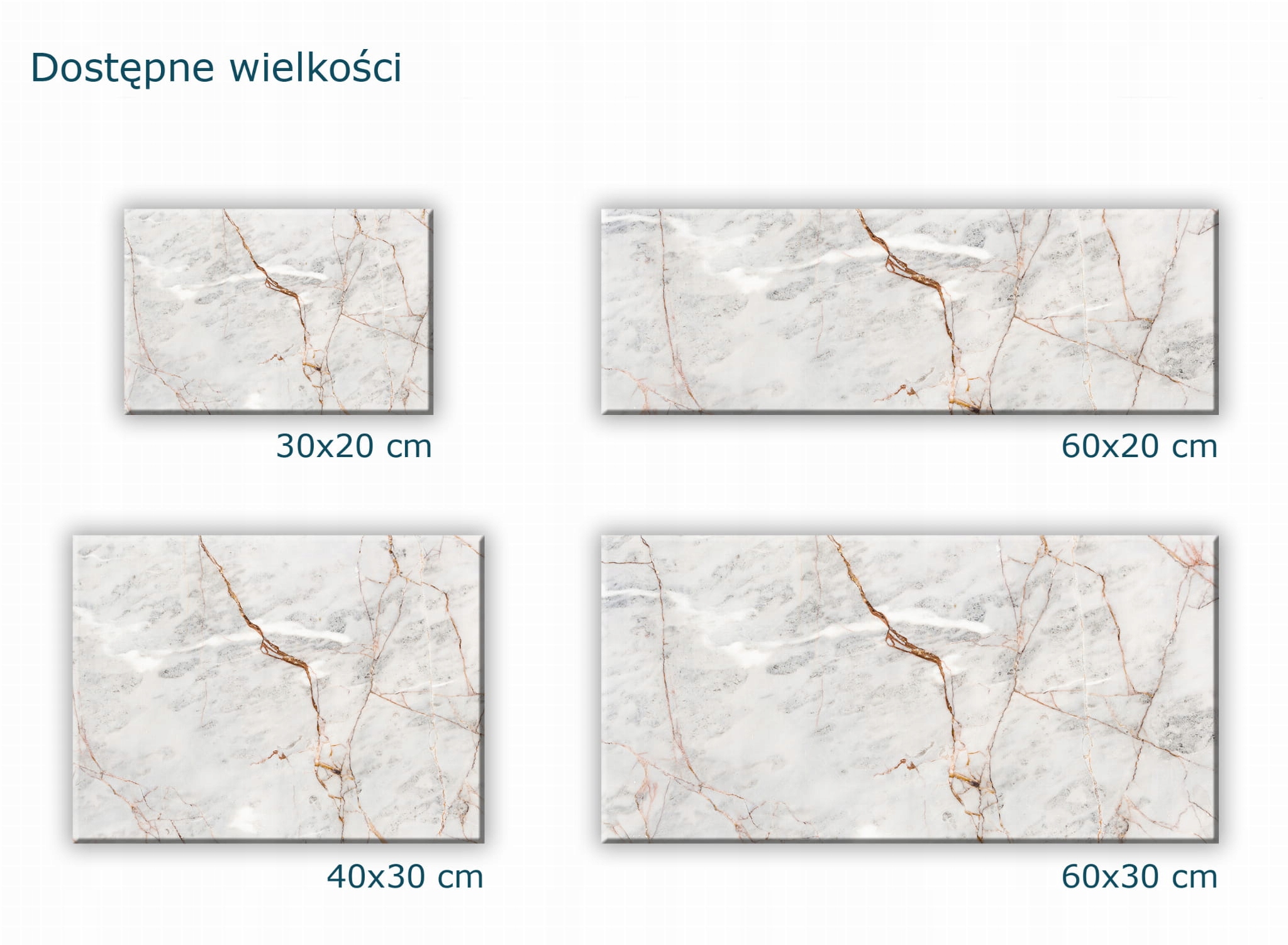 SZKLANA PODSTAWKA POD ZNICZE 60x30cm Marmur 376d Motyw inny
