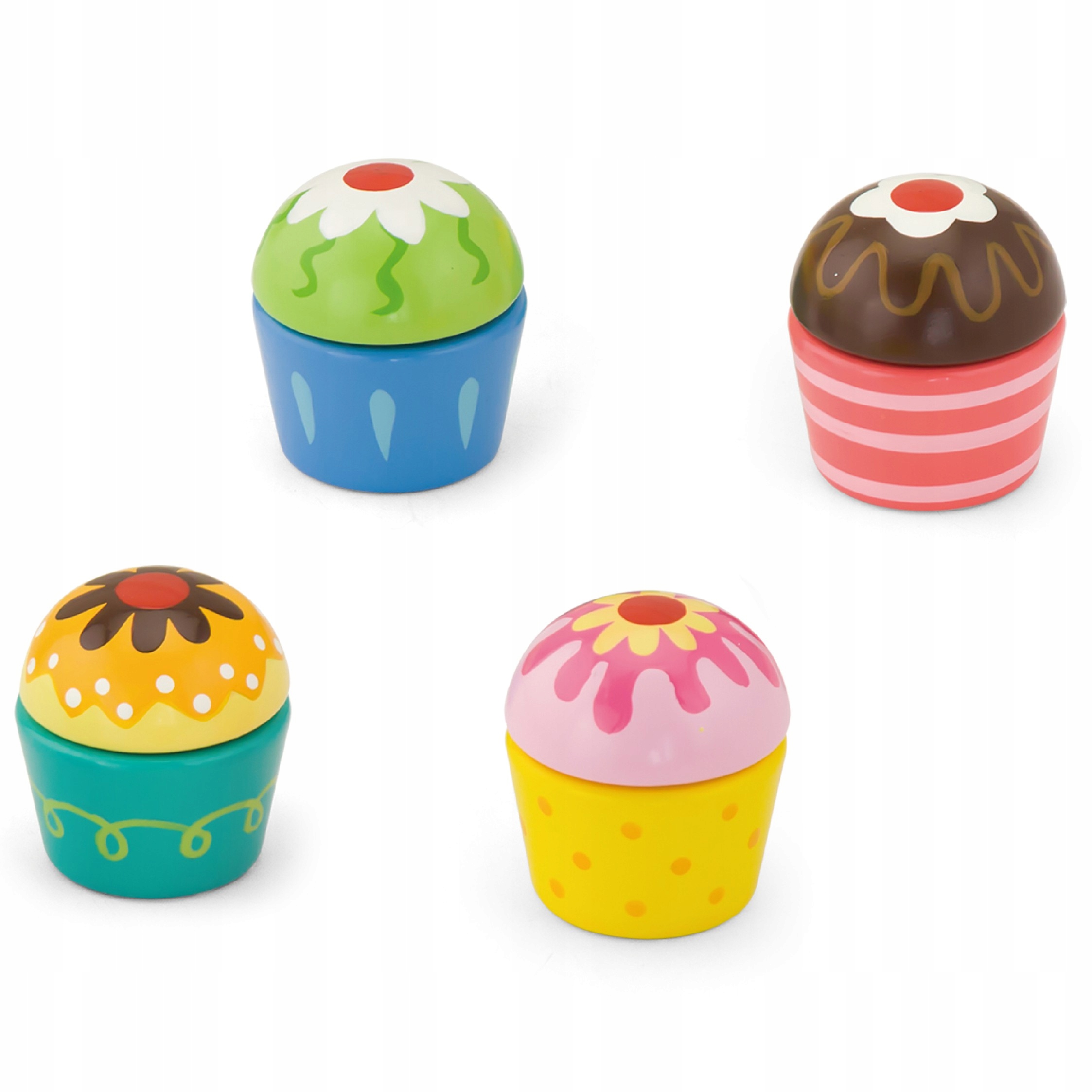 VIGA CIASTECZKA BABECZKI DREWNIANE 4 SZT. Marka Viga