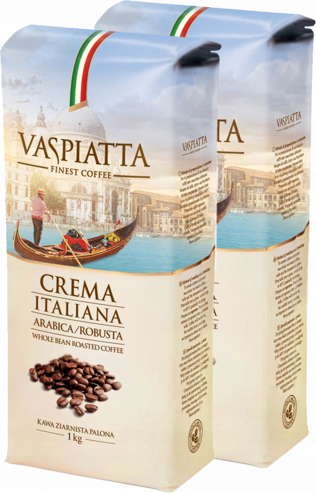 Kawa ziarnista mieszana Vaspiatta Crema Italiana 2000g (2kg)