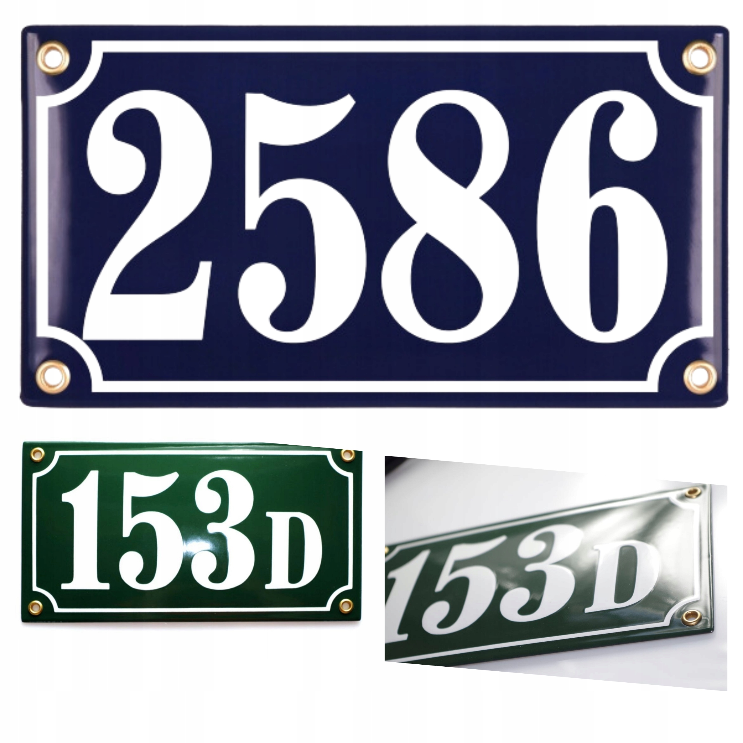 Adresová Tabule Číslo Domu Kovová Tabule Na Dům 12x22 CM Smaltovaná