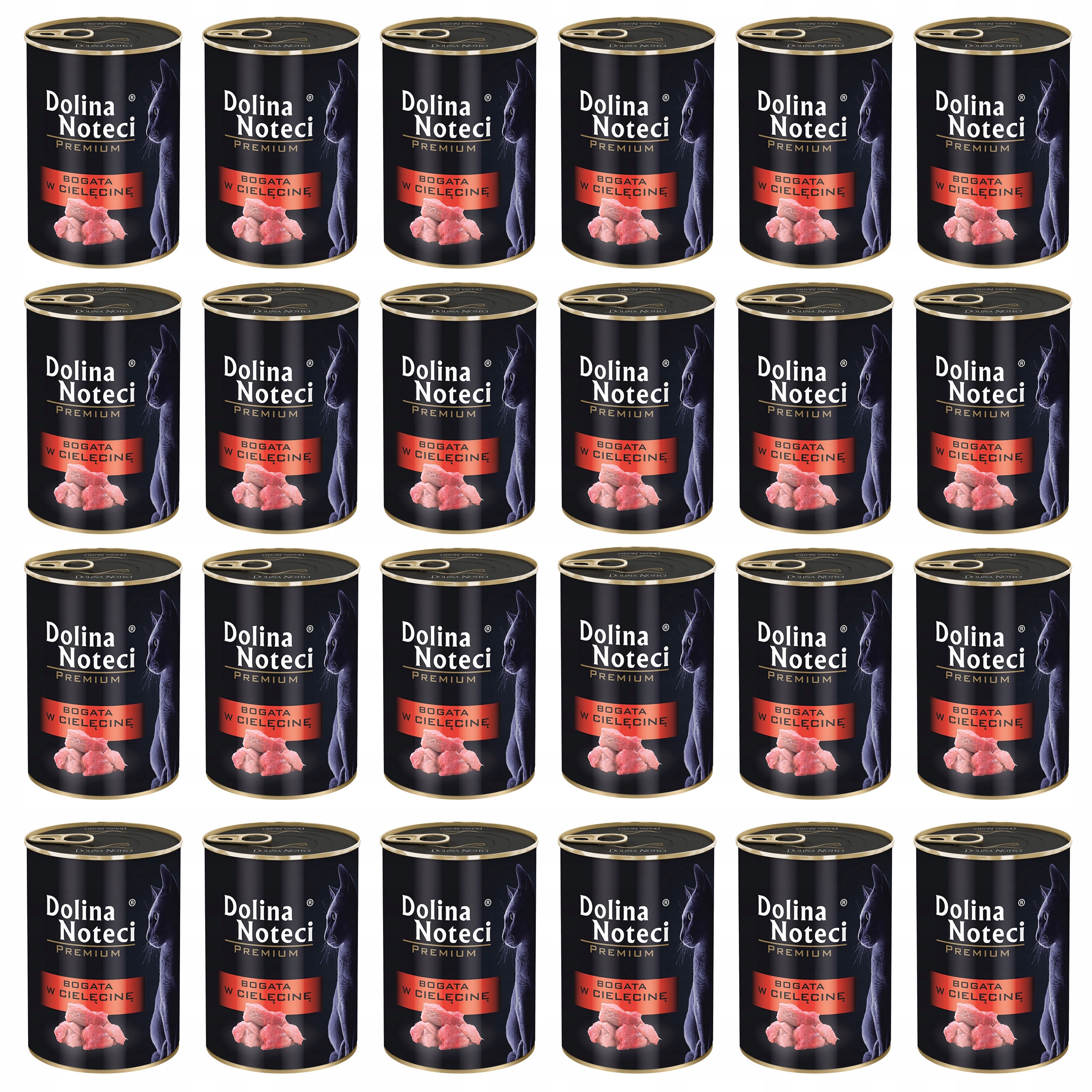 Dolina Noteci Premium Karma mokra dla kota Cielęcina 24 x 400g bezzbożowa