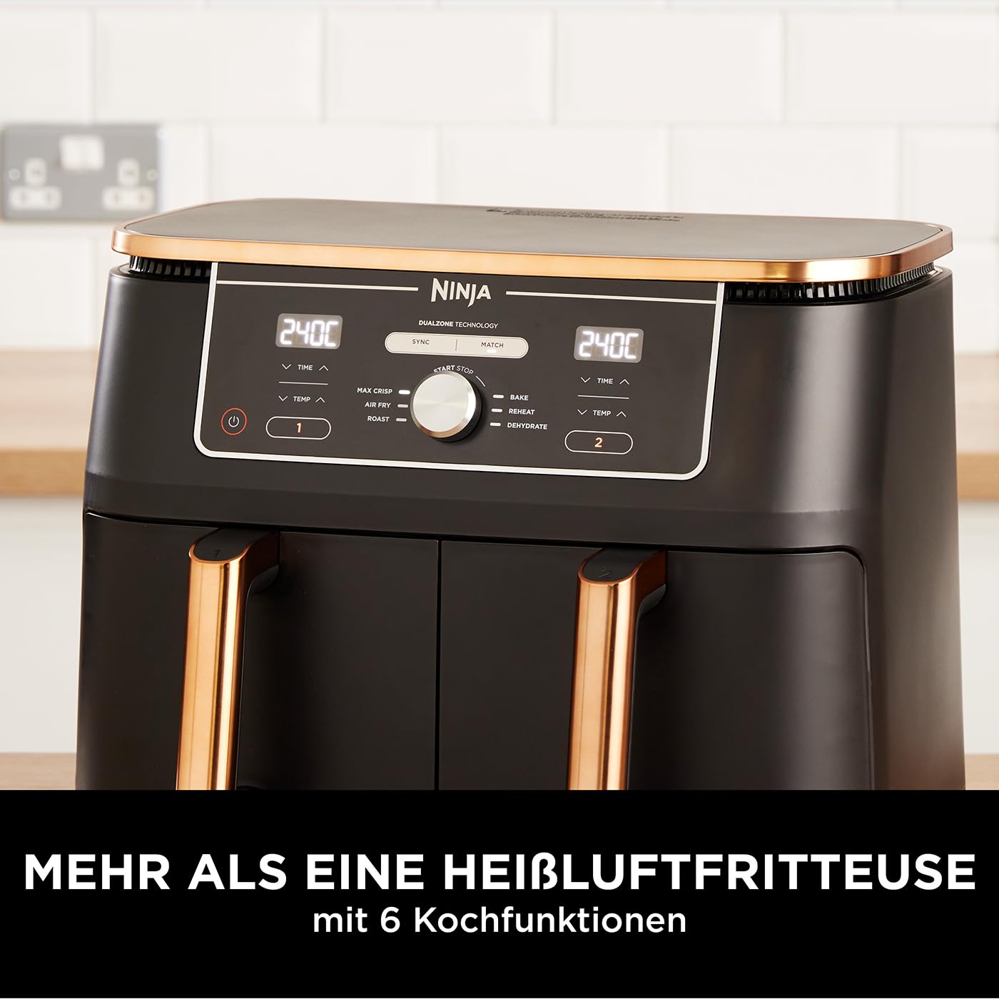 NINJA Foodi MAX Dual Zone Frytkownica Beztłuszczowa 9,5L 2 Kosze Zmywarka — miniatura 3