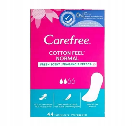 

Carefree Cotton Feel Fresh Scent, wk/ hig, 44 szt