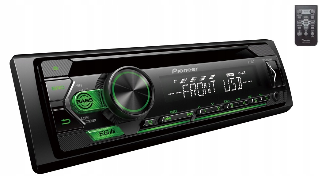 Pioneer DEH-S121UBG MP3 Autorádio CD Aux Usb MP3 s diaľkovým ovládaním, zelené