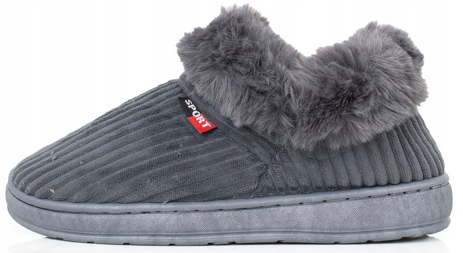 7832 SZARE KAPCIE OCIEPLANE WSUWANE DOMOWE KLAPKI FUTERKO 36 Marka inna
