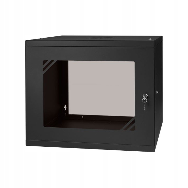 Skříň Rack 19" 9U 450 mm Černá Sklo