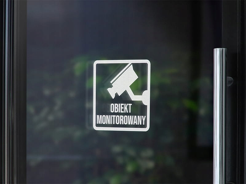 OBIEKT MONITOROWANY - Naklejka na samochód na auto KOLOR Producent Inny