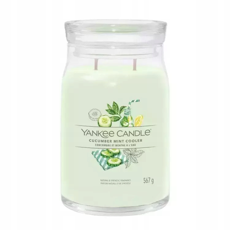 Yankee Candle svíčka s 2 knoty Cucumber Mint Cooler