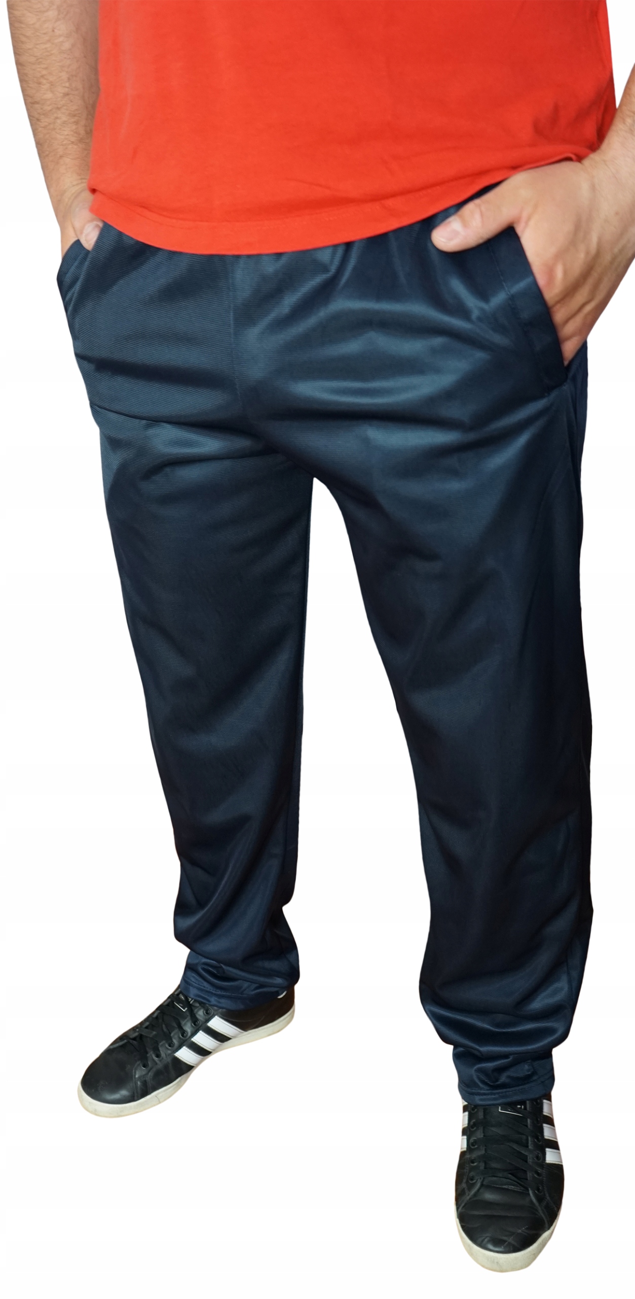 

Spodnie Dresowe Męskie Śliskie Granatowe 2XL