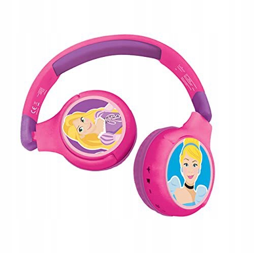 Lexibook HPBT010DP Disney Princess 2-IN-1 Bluetooth Headphones Stereo Wirel