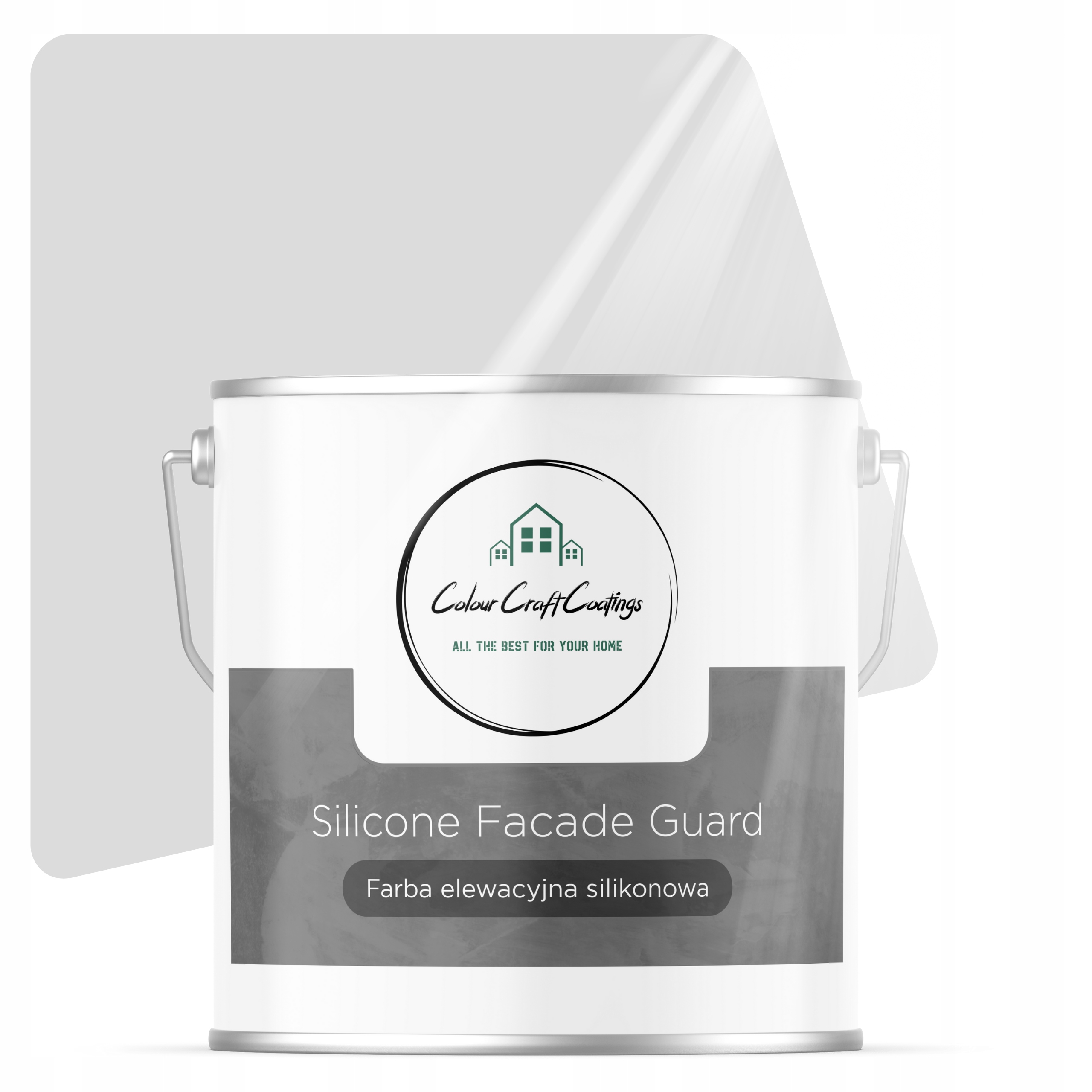 Barva Silikonová Vnější Fasádní Barva Bílá S Šedou 5L F251