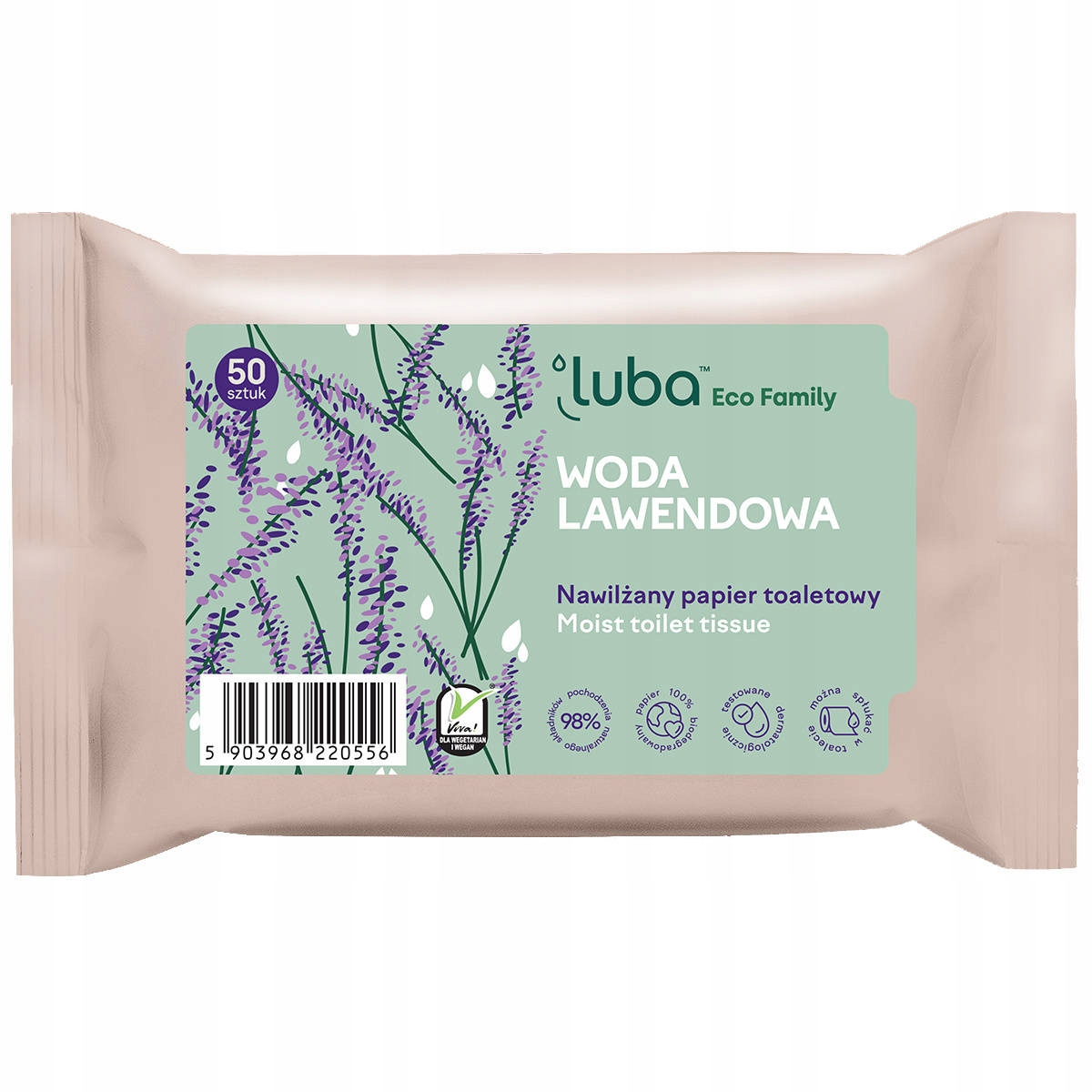 

Luba Eco papier nawilżany lawendowy bio 50szt