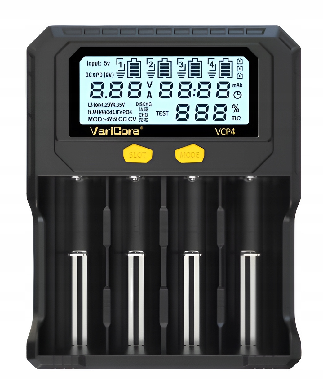 Nabíječka VariCore VCP4+5V 3A pro baterie Aa Aaa 18650 21700 26650