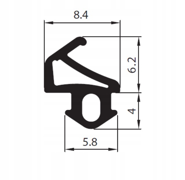 Uszczelka do okna PCV S1019 ROPLASTO PREMIUMGASKET Kod producenta S-1019 CZARNA