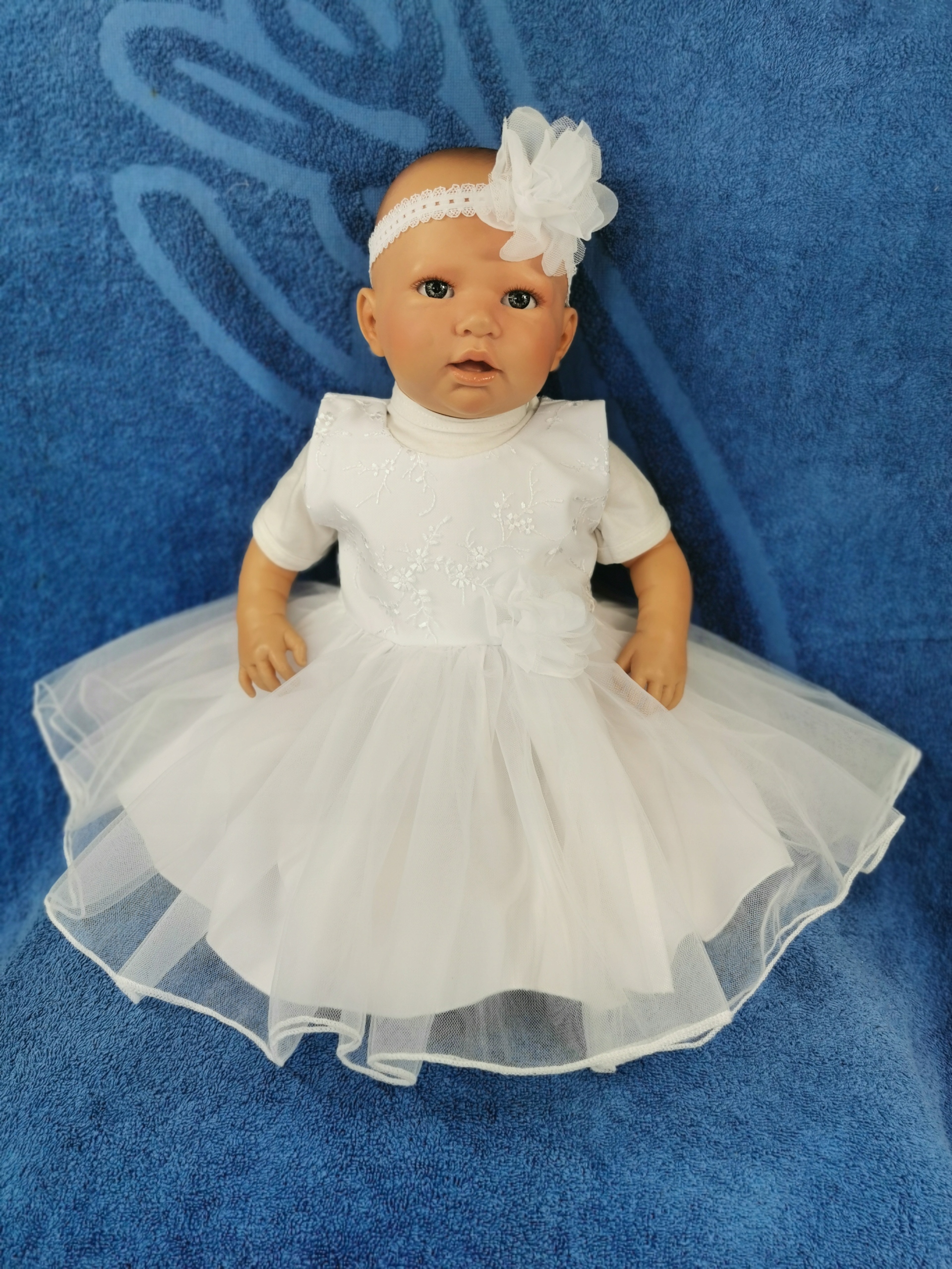 Sukienka do chrztu Tiul Opaska 74 Marka Dominga