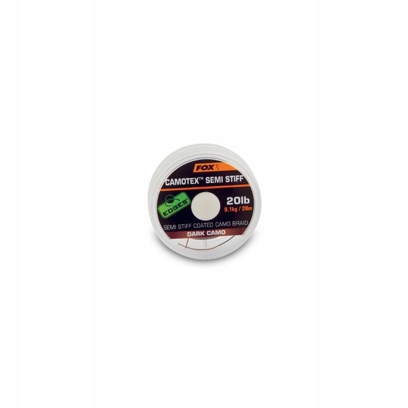 Fox Edges Camotex Semi Stiff Coated Camo Braid Dark Camo 20lb/9,1kg/20m