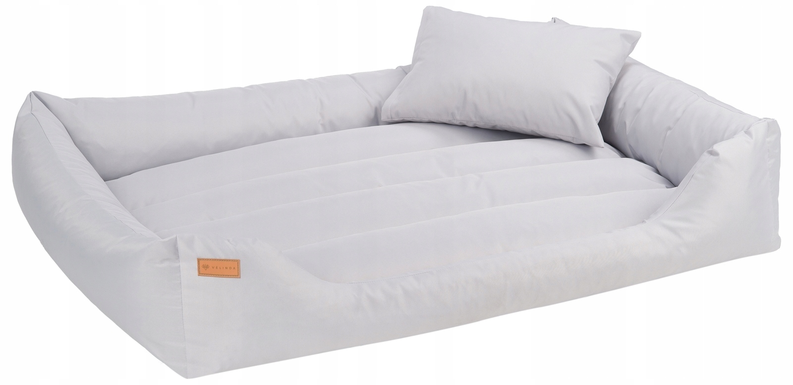 Levně Pelíšek pro psa, pohovka s polštářem 120x90 L, stříbrno-šedá, pratelná