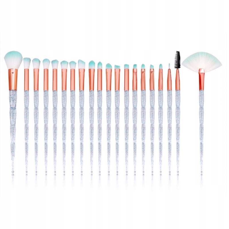 ZESTAW PROFESJONALNYCH PĘDZLI DO MAKIJAŻU 20 SZTUK