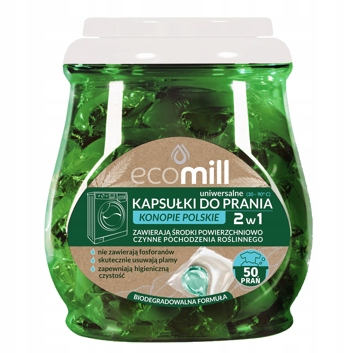 Levně Ecomill Polské Hemp biologicky odbouratelné prací Kapsle 50 ks