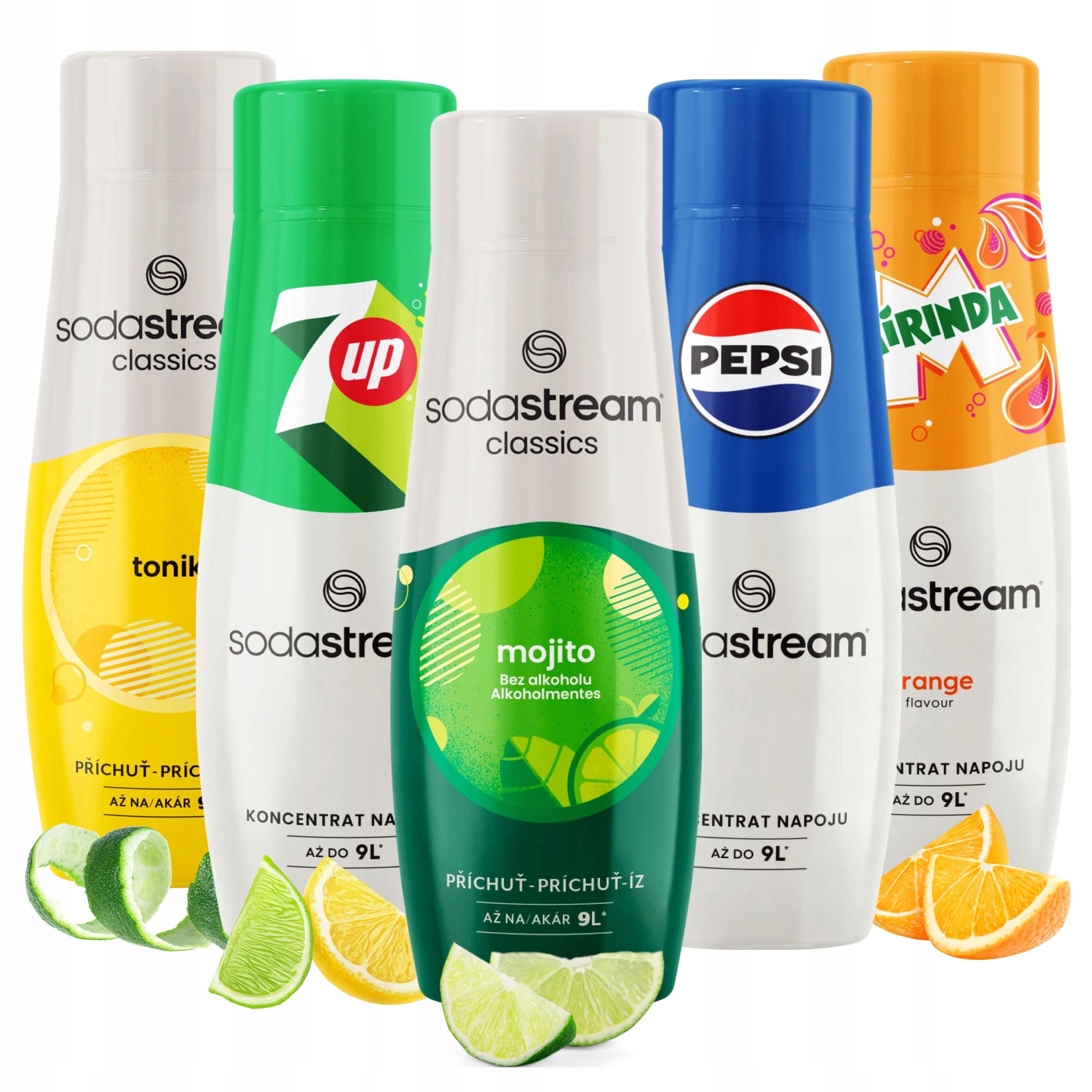 Sada 5 ks sirupů Chuťových pro saturátor perlivé vody SodaStream
