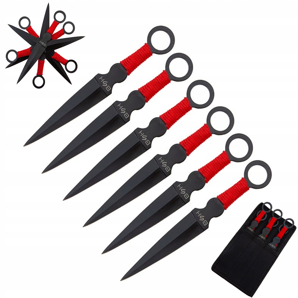 うりぼうざっか　nana セット Nóż do rzucania BSH ADVENTURE N410D stal nierdzewna 420 6 szt