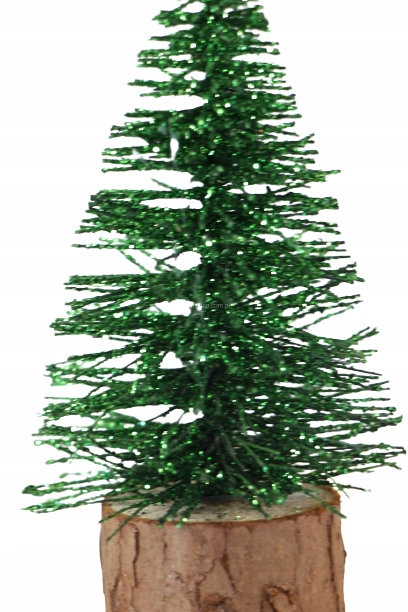 FIGURKA CHOINKA DEKORACJA ŚWIĄTECZNA BROKACONA Motyw Choinka