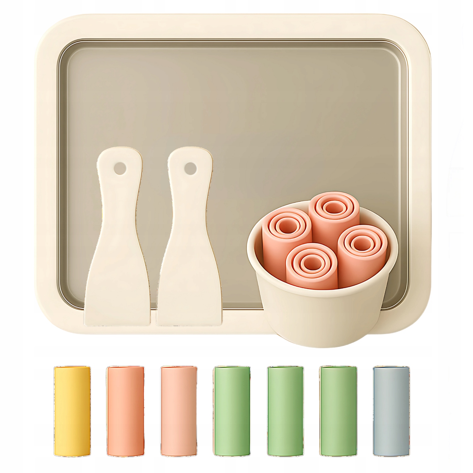 Zestaw do lodów tajskich profesjonalny 2 szpatułki domowe lody tajskie ice