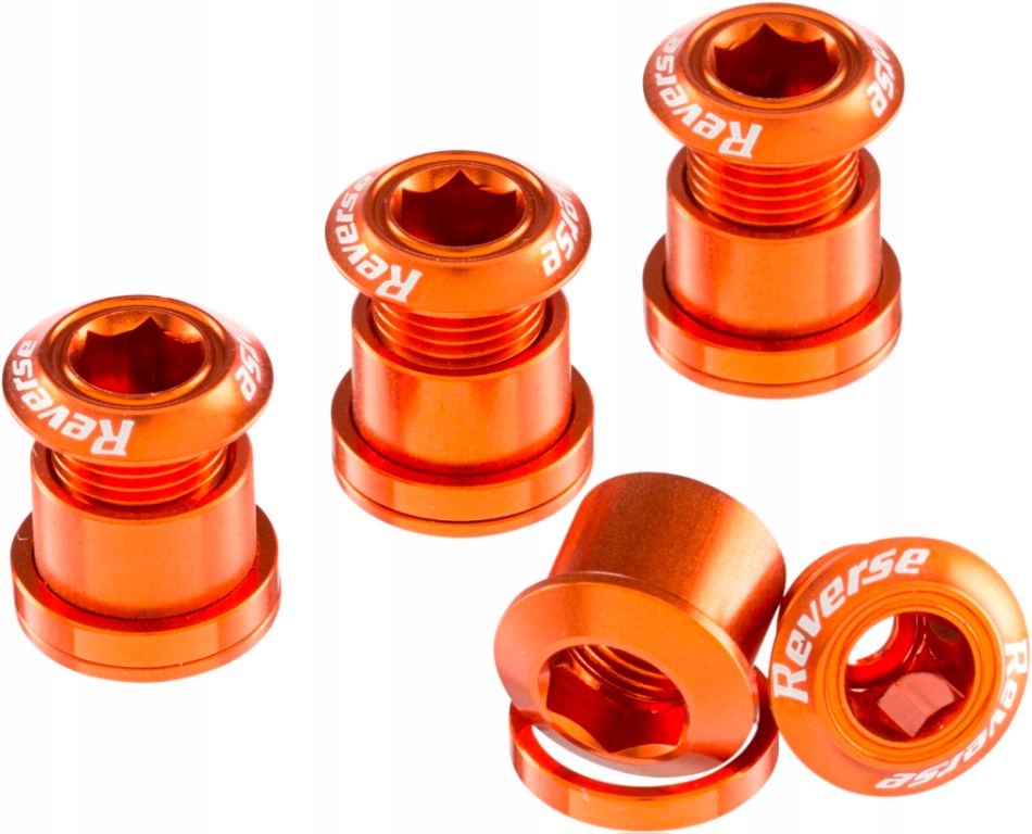 Śruby do zębatki Reverse Chainring Bolt 4szt. orange