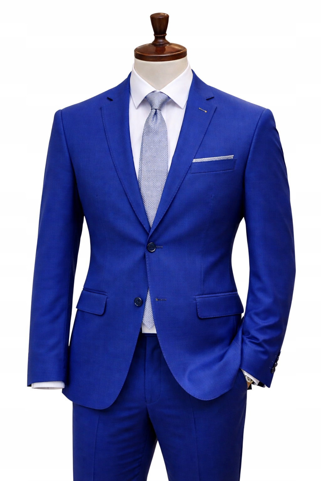 Elegantní pánský oblek – tmavě modrá/modrá, slim 330 fit 50 182