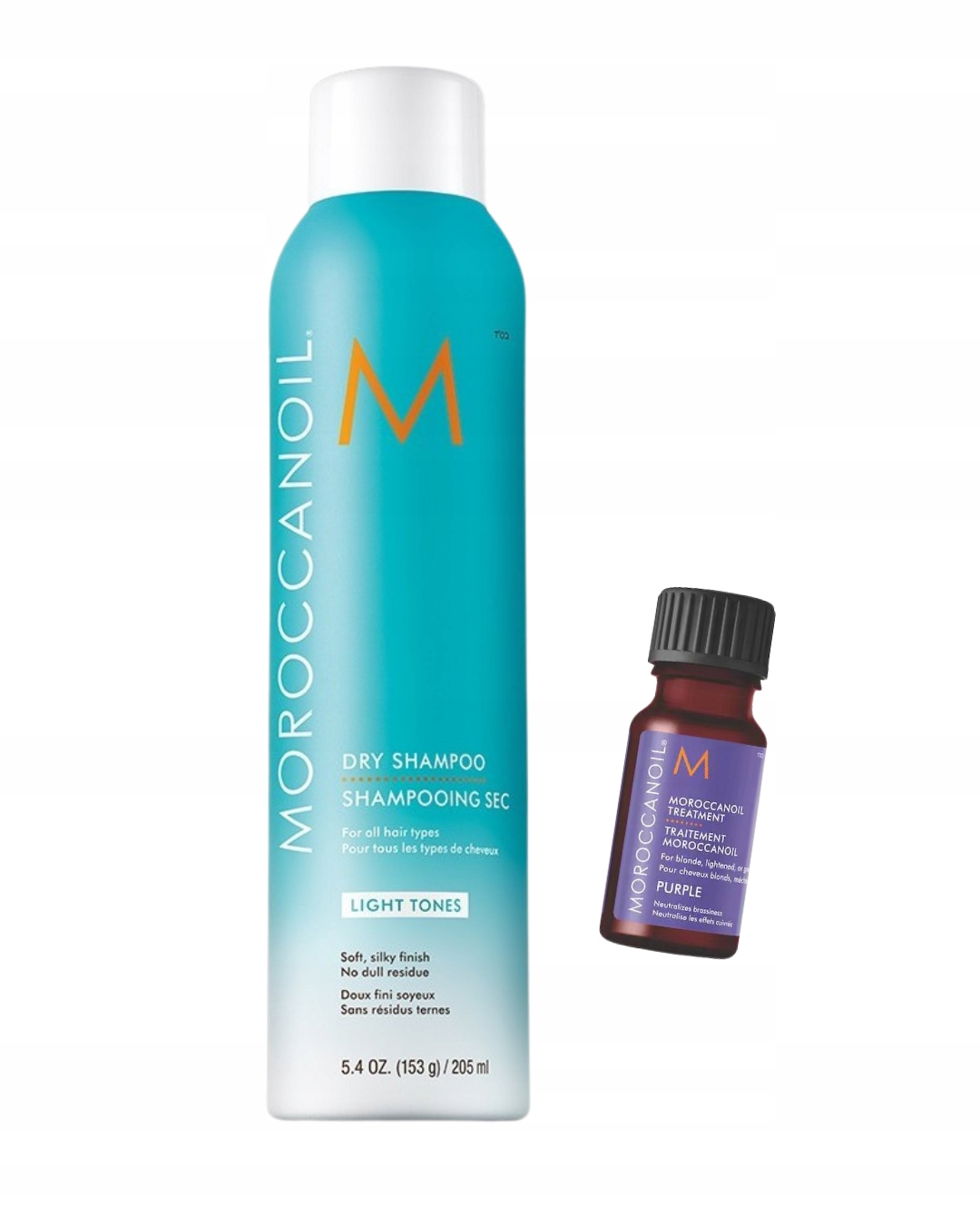 Moroccanoil suchy szampon do włosów jasnych 205ml olejek 10ml