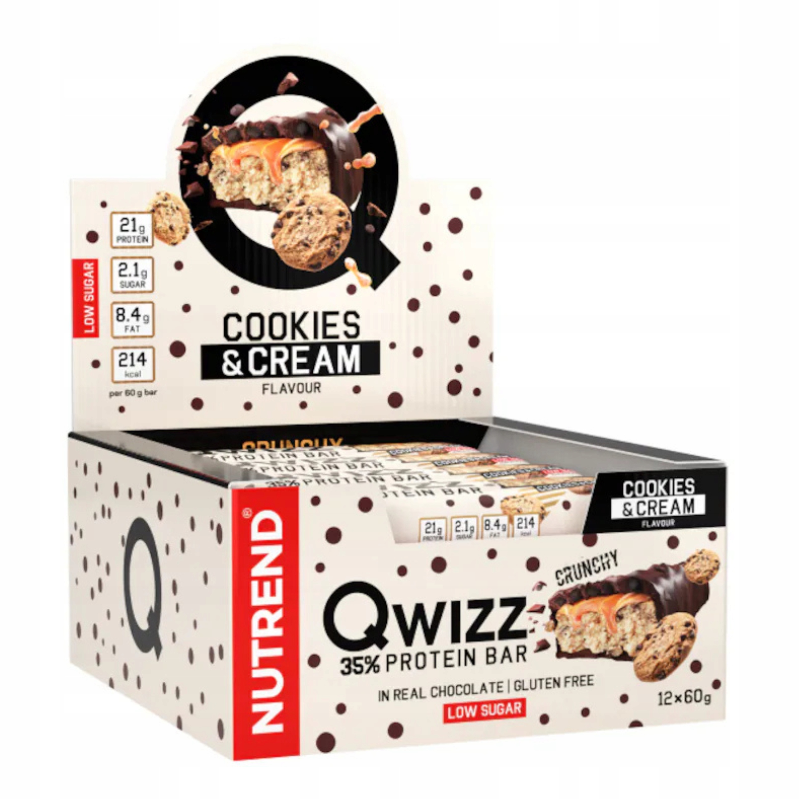Proteinová Tyčinka Proteinová 24ks Qwizz Wpc Cookies Cream 60g Nutrend