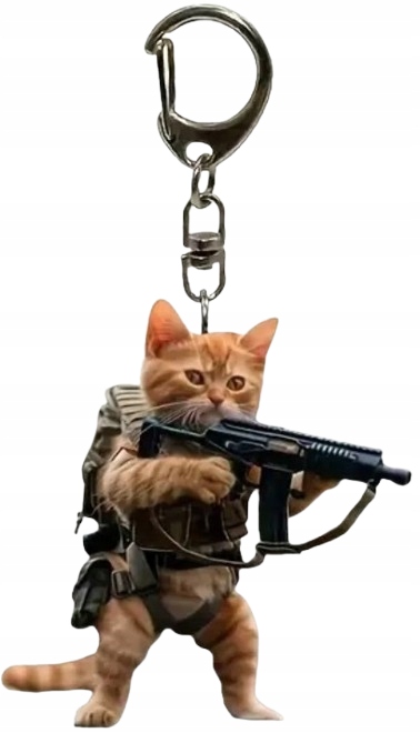 Breloczek Die Katze Kot Komandos Specnaz Kotek Rambo Żołnierz Słodki Kociak