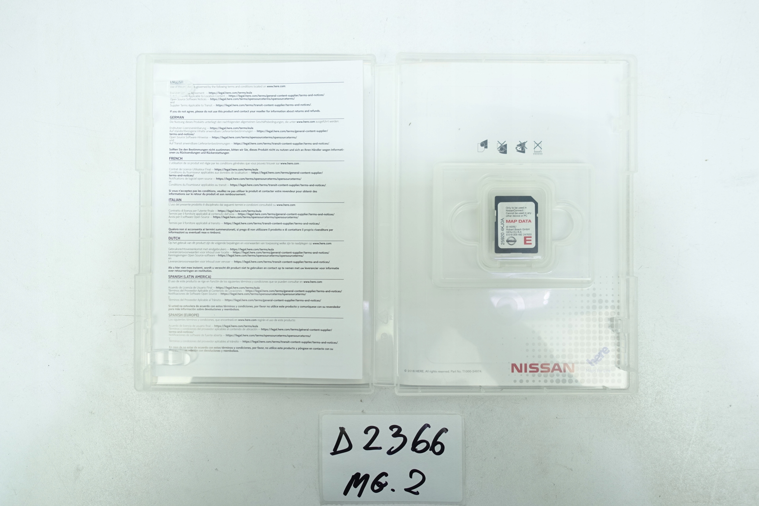

Karta Sa Mapa Nawigacji Nissan 259204KJ0A Nowa