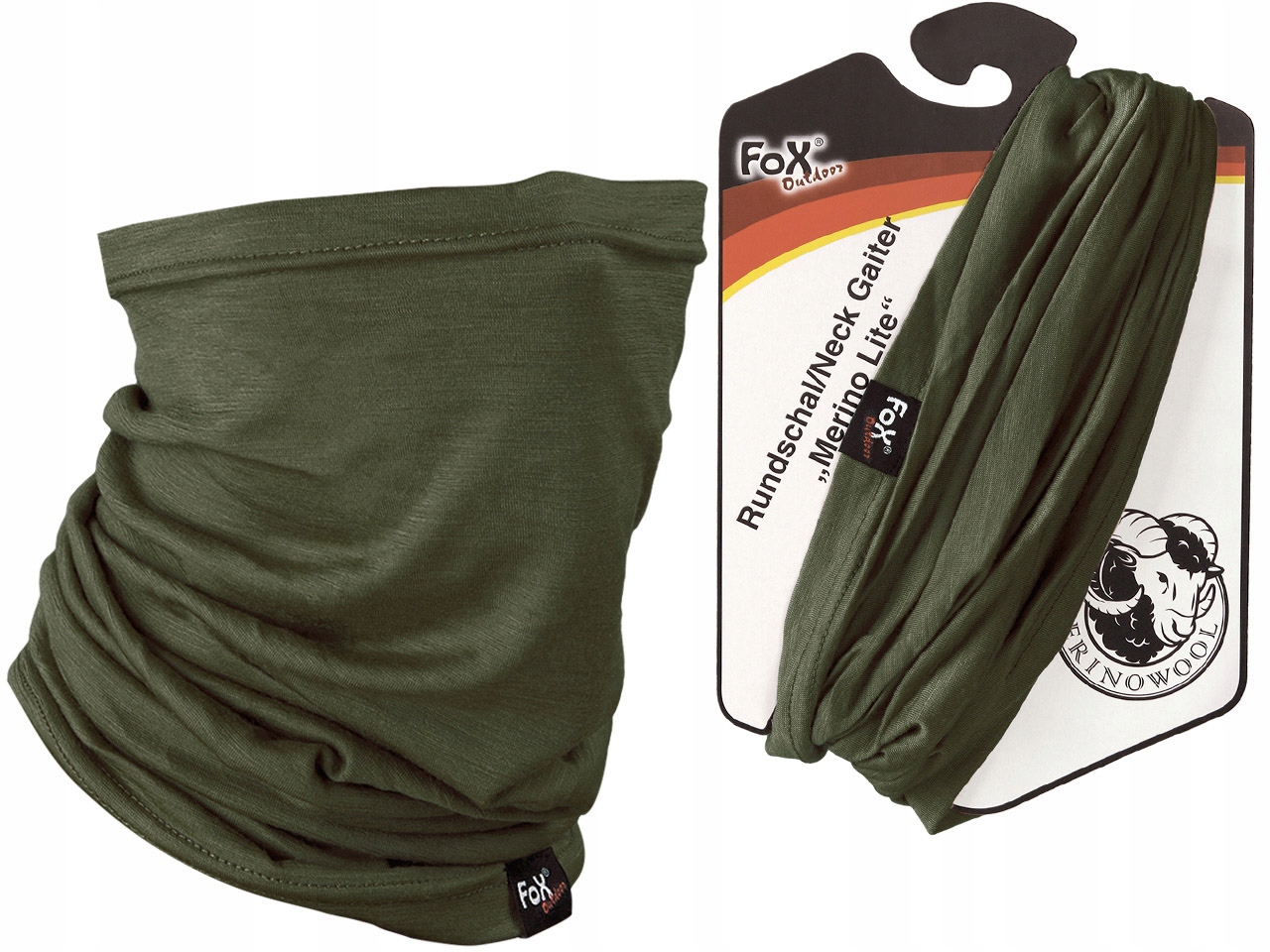 

Fox Komin Termoaktywny Szal Wełna Merino Olive