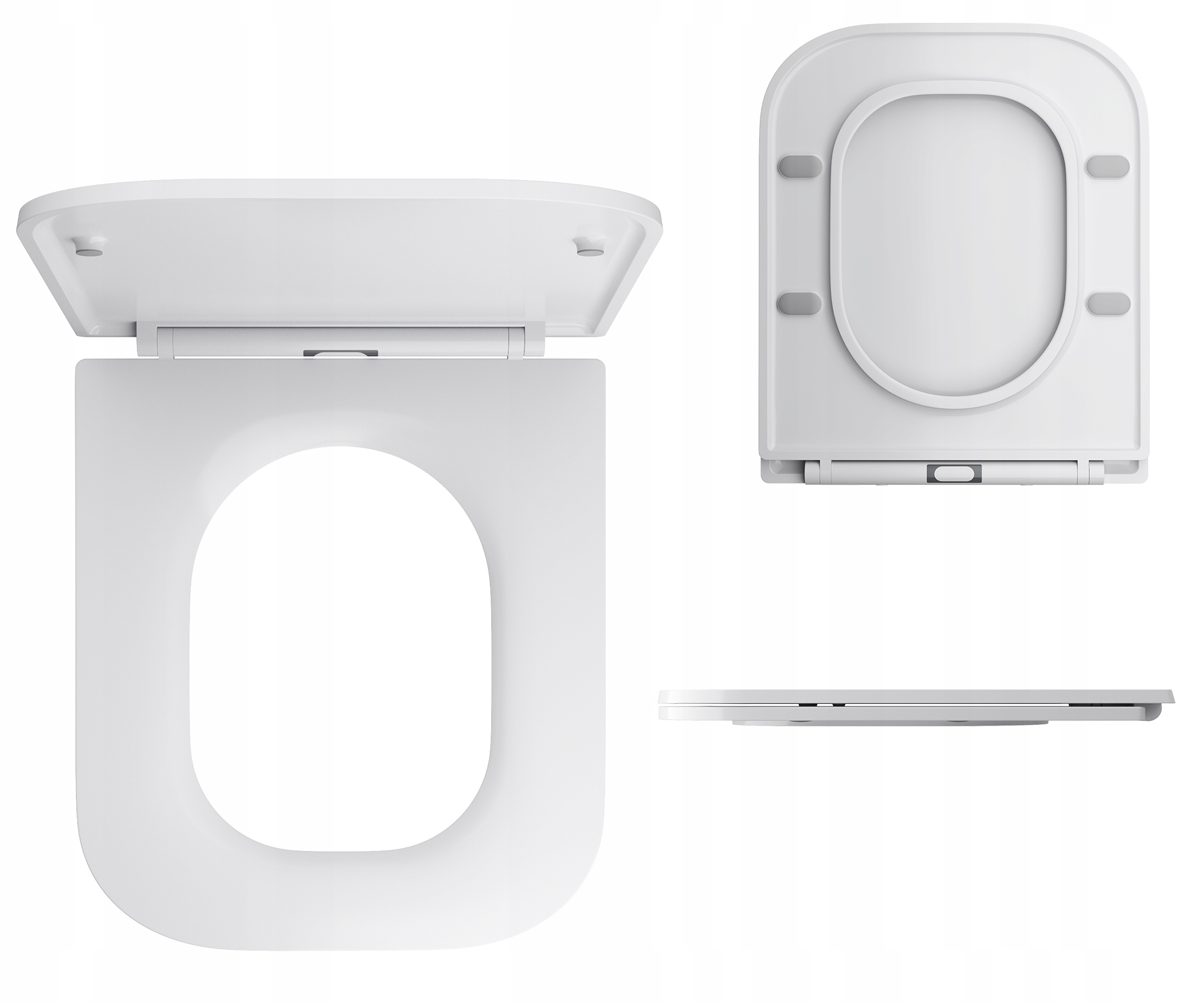 Wc Sedátko Z Duroplastu S Pozvolným Sklápěním, Tvrdé, Odnímatelné, Bílá Barva