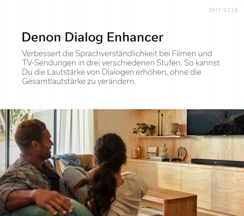 DENON DHT-S218 Soundbar 2.1 Dolby Atmos Subwoofer Bluetooth 4K UHD HDMI ARC — miniatura 6