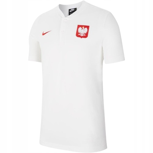 KOSZULKA POLSKI NIKE POLO SLAM KOSZULKA KIBICA POLSKA SPORTOWA BIAŁA ROZM M