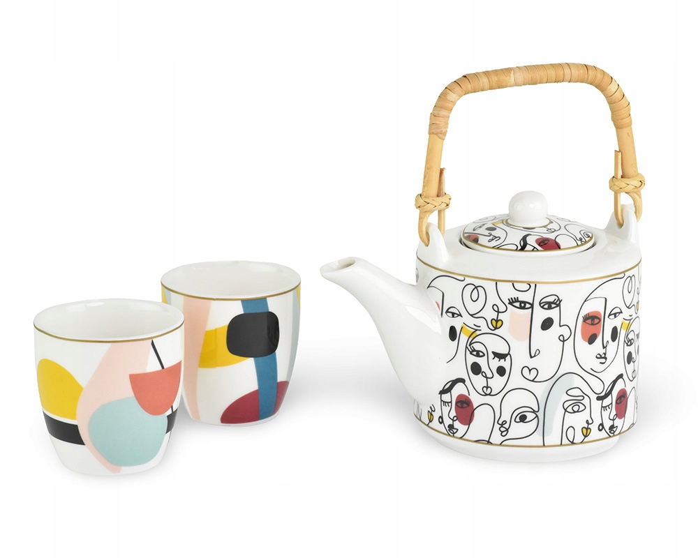 Porcelánová čajová súprava Modernism 3 ks