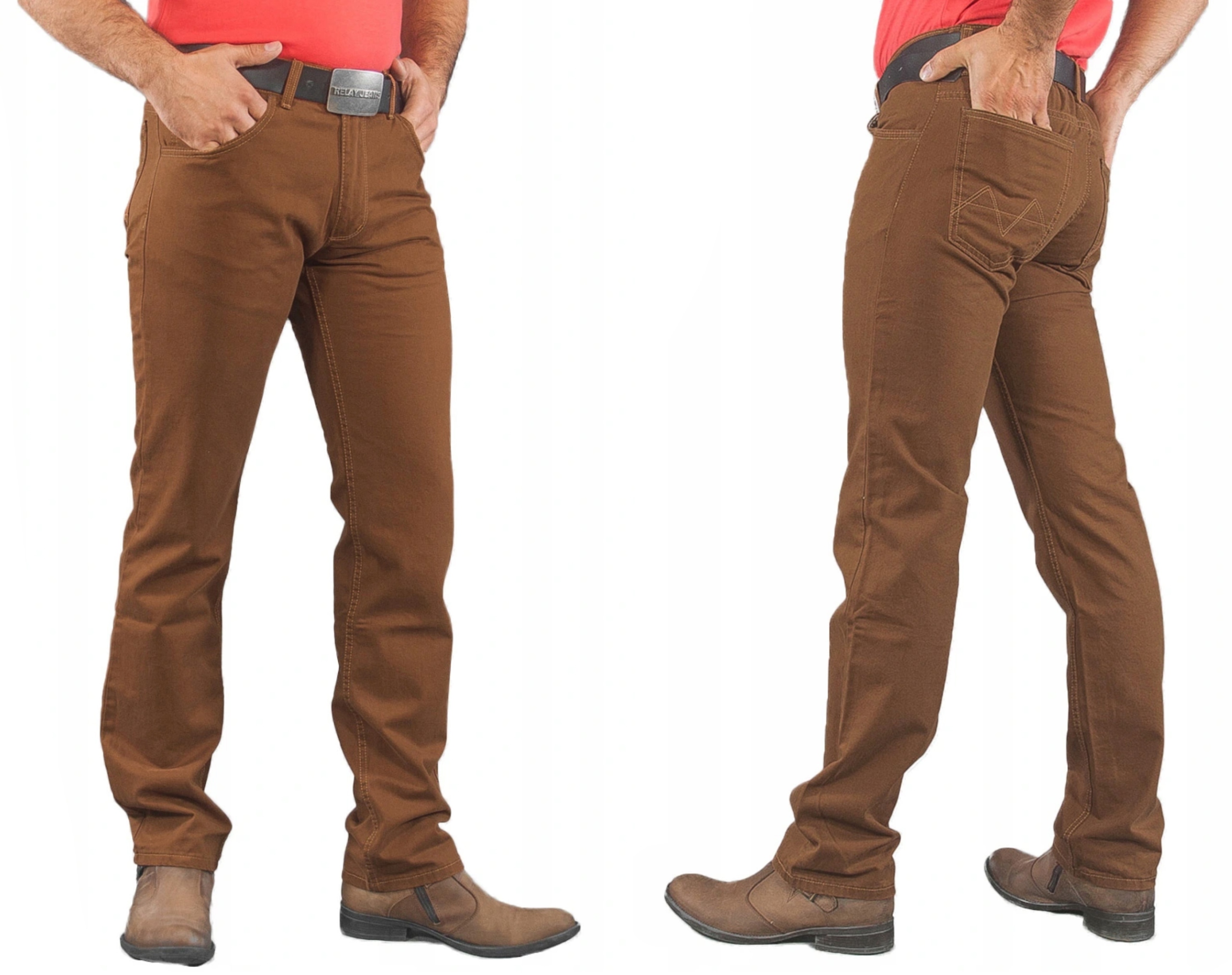 

Długie Spodnie Męskie Bawełniane 844 108cm/36 rude